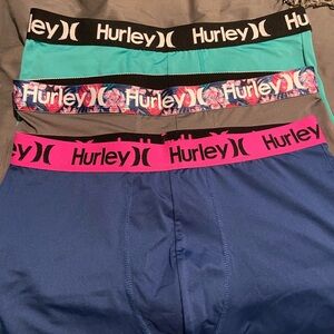 Hurley Men's Boxer Briefs - Teal, Floral, Blue